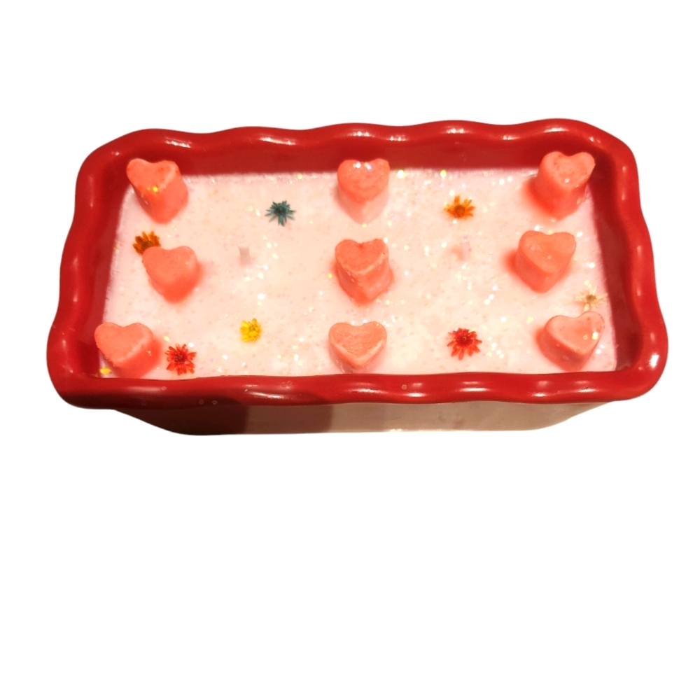 Handmade Valentines Day cotton candy‎ 3d candle